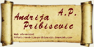 Andrija Pribišević vizit kartica